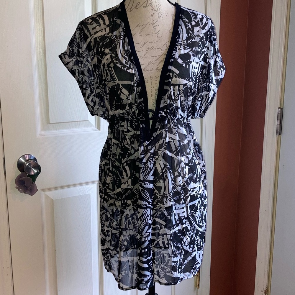 Sheer Swim Coverup Summer Dress Swim Pool Beach Resortwear by Profile s XLarge